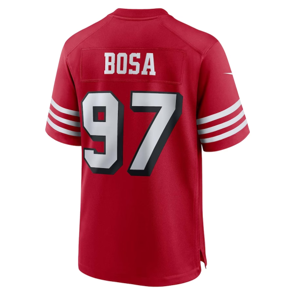 Nick Bosa Jersey, Scarlet Men's, Alternate Game Jersey - Replica