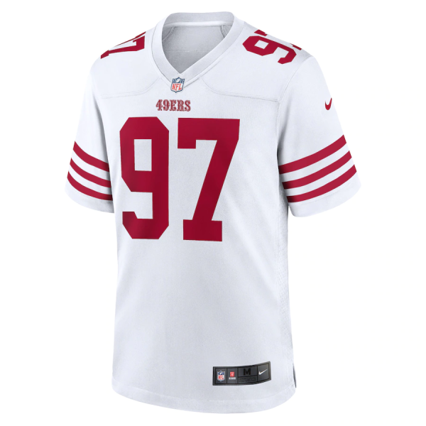 Nick Bosa Jersey, White Men's, Game Jersey - Replica