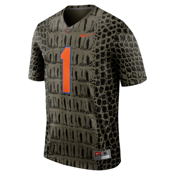 Custom Florida Gators Jersey, Olive Men's, Alternate Legend Game Jersey - Replica