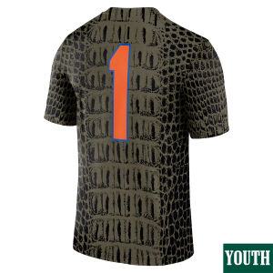 Custom Florida Gators Jersey, Olive Youth's, Alternate Legend Game Jersey - Replica