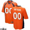 Custom Broncos Jersey, Orange Men's, Home Game Jersey - Replica