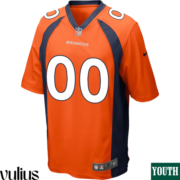 Custom Broncos Jersey, Orange Youth's, Home Game Jersey - Replica