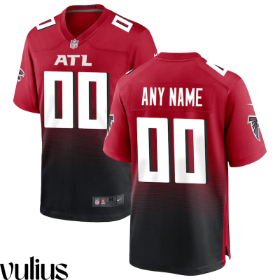 Custom Falcons Jersey, Red Men's, Alternate Custom Game Jersey - Replica