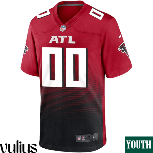 Custom Falcons Jersey, Red Youth's, Alternate Custom Game Jersey - Replica