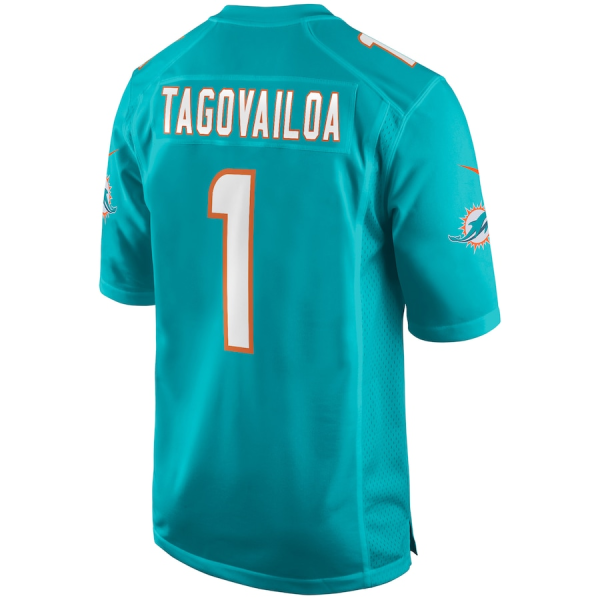 Tua Tagovailoa Jersey, Aqua Men's, Game Jersey -