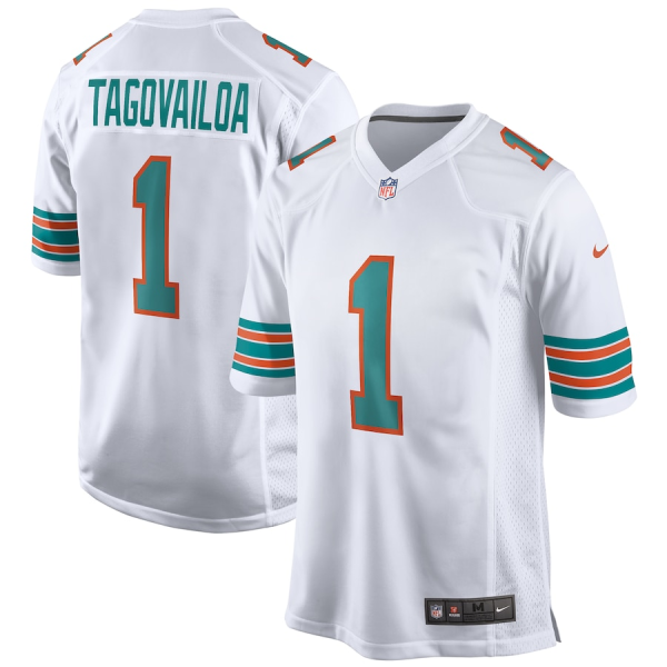 Tua Tagovailoa Jersey, White Men's, 2nd Alternate Game Jersey -