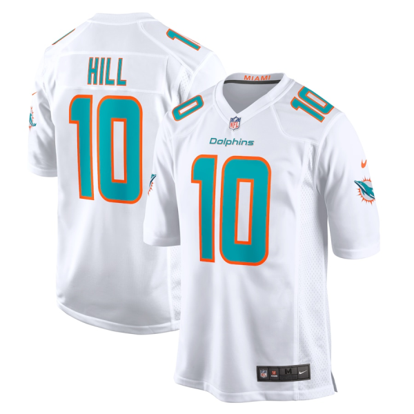 Tyreek Hill Jersey, White Men's, Game Jersey - Replica