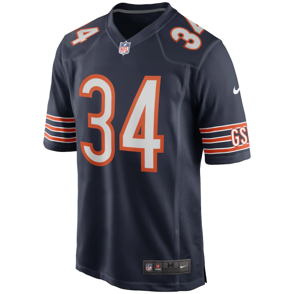 Walter Payton Jersey, Navy Men's, Retired Player Jersey - Replica