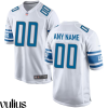 Custom Lions Jersey, White Men's, Road Game Custom Jersey - Replica