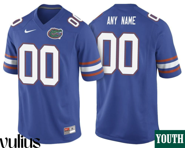 Custom Florida Gators Jersey, Royal Youth's, College Football Jersey -