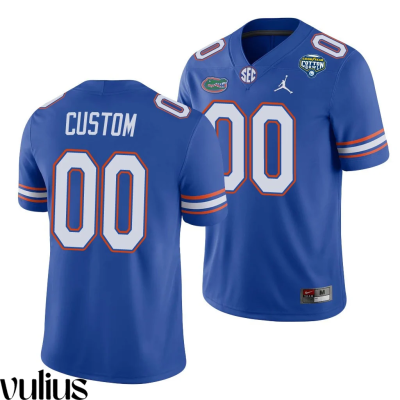 Custom Florida Gators Jersey, Royal Men's, 2020 Cotton Bowl Game Jersey - Replica