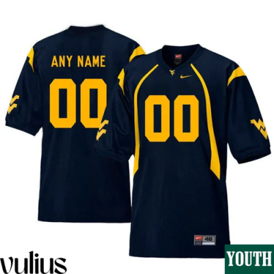 Wvu Football Jersey Custom, Navy Youth's, Customized College Football Jersey - Replica