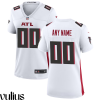 Custom Falcons Jersey, White Woman's, Road Custom Game Jersey - Replica