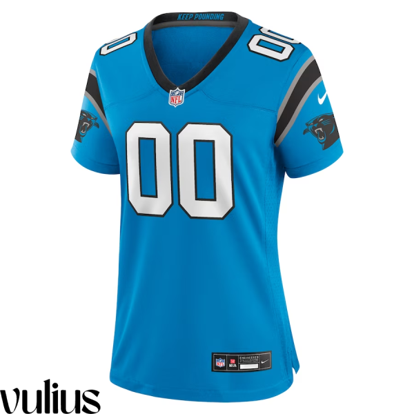 Custom Panthers Jersey, Blue Woman's, Alternate Custom Game Jersey - Replica