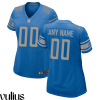 Custom Lions Jersey, Blue Woman's, Home Game Custom Jersey -