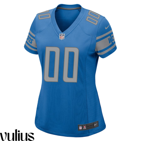 Custom Lions Jersey, Blue Woman's, Home Game Custom Jersey - Replica