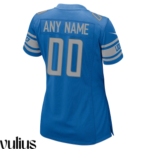 Custom Lions Jersey, Blue Woman's, Home Game Custom Jersey - Replica