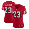 Christian Mccaffrey Jersey, Scarlet Woman's, Alternate Game Player Jersey - Replica