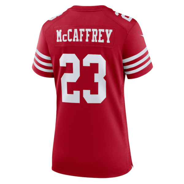 Christian Mccaffrey Jersey, Scarlet Woman's, Game Player Jersey - Replica