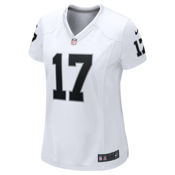 Davante Adams Jersey, White Woman's, Game Jersey - Replica