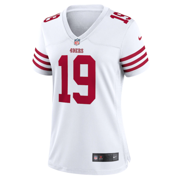 Deebo Samuel Jersey, White Woman's, Player Game Jersey - Replica