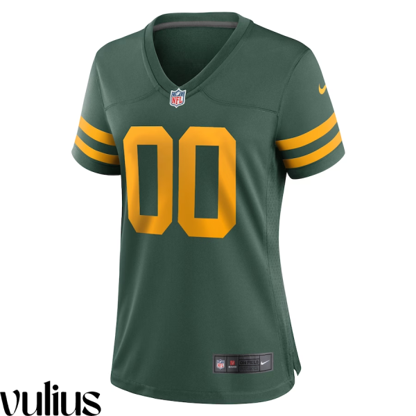 Packers Custom Jersey, Green Woman's, Alternate Game Custom Jersey - Replica