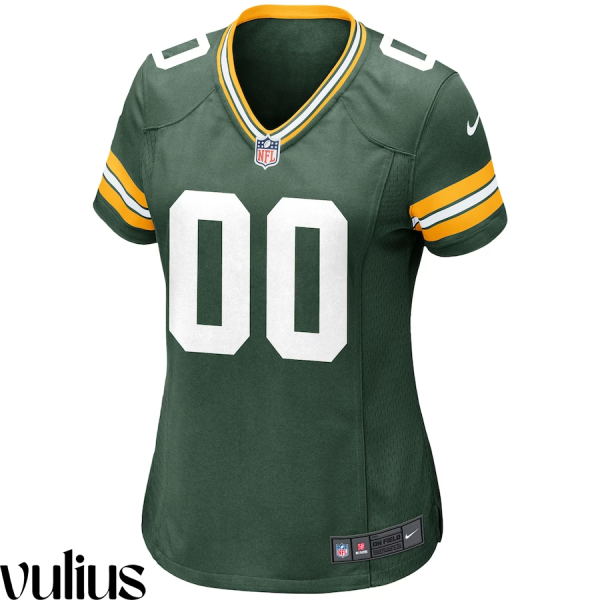 Packers Custom Jersey, Green Woman's, Home Game Custom Jersey - Replica