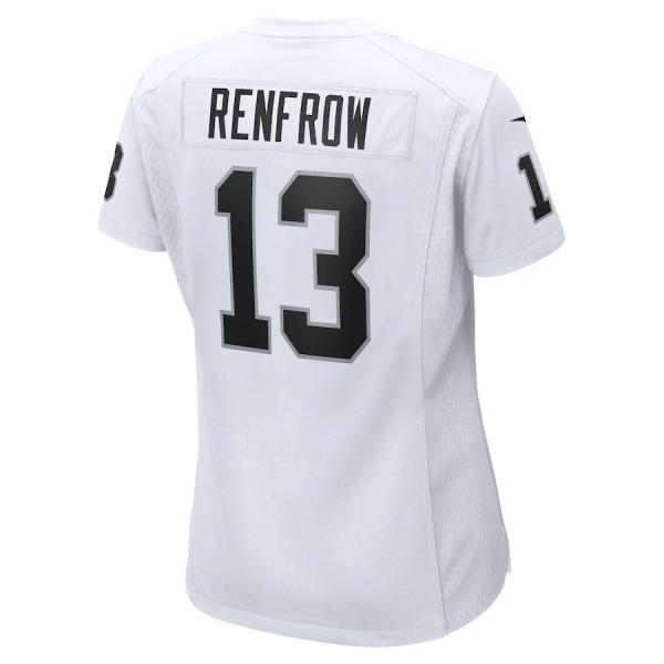 Hunter Renfrow Jersey, White Woman's, Game Player Jersey - Replica