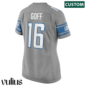 Custom Lions Jersey, Sliver Woman's, Alternate Game Custom Jersey - Replica