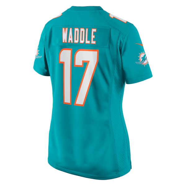 Jaylen Waddle Jersey, Aqua Woman's, Game Player Jersey - Replica