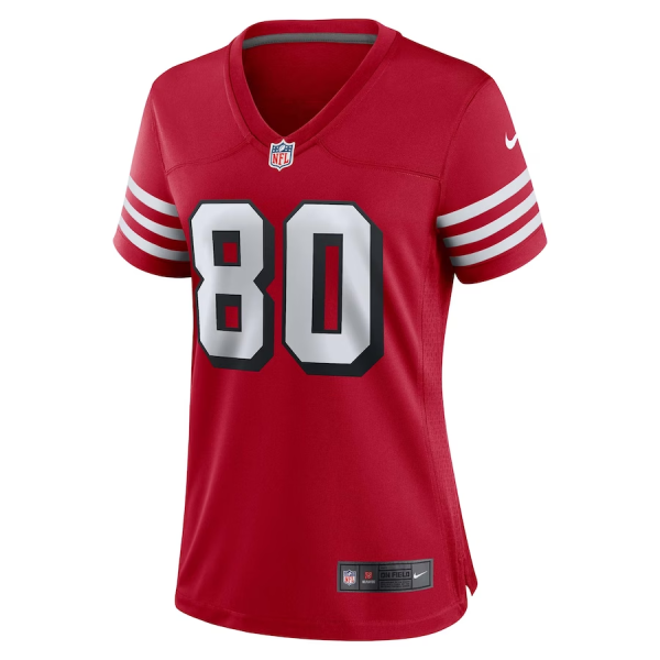 Jerry Rice Jersey, Scarlet Woman's, Alternate Game Jersey - Replica