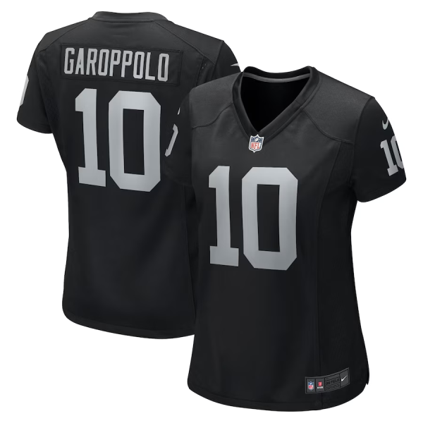 Jimmy Garoppolo Jersey, Black Woman's, Game Player Jersey - Replica