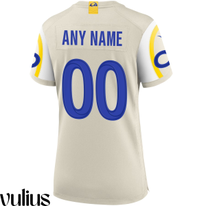 Custom Rams Jersey, Bone Woman's, Road Game Custom Jersey - Replica