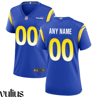 Custom Rams Jersey, Royal Woman's, Home Game Custom Jersey - Replica