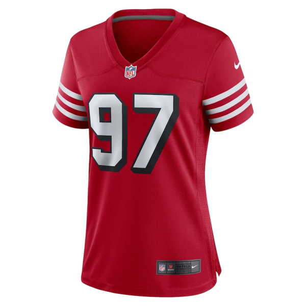 Nick Bosa Jersey, Scarlet Woman's, Alternate Game Jersey - Replica