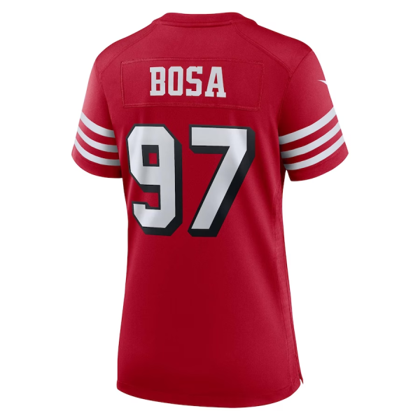 Nick Bosa Jersey, Scarlet Woman's, Alternate Game Jersey - Replica