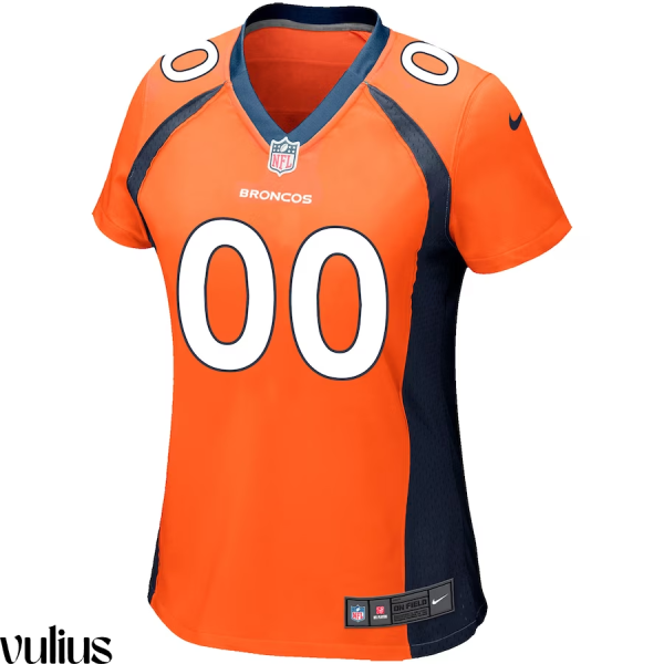 Custom Broncos Jersey, Orange Woman's, Home Game Jersey - Replica