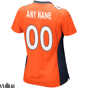 Custom Broncos Jersey, Orange Woman's, Home Game Jersey - Replica