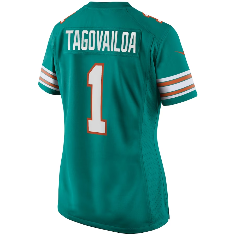 Tua Tagovailoa Jersey, Aqua Woman's, Alternate Game Jersey -