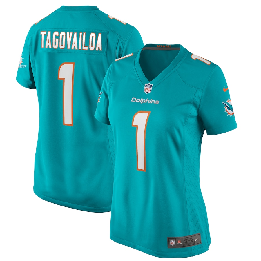 Tua Tagovailoa Jersey, Aqua Woman's, Game Jersey -