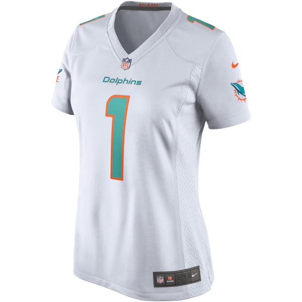 Tua Tagovailoa Jersey, White Woman's, Game Jersey -