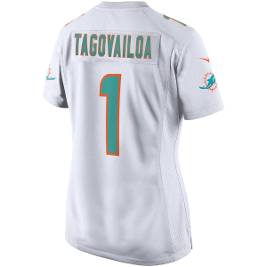 Tua Tagovailoa Jersey, White Woman's, Game Jersey -