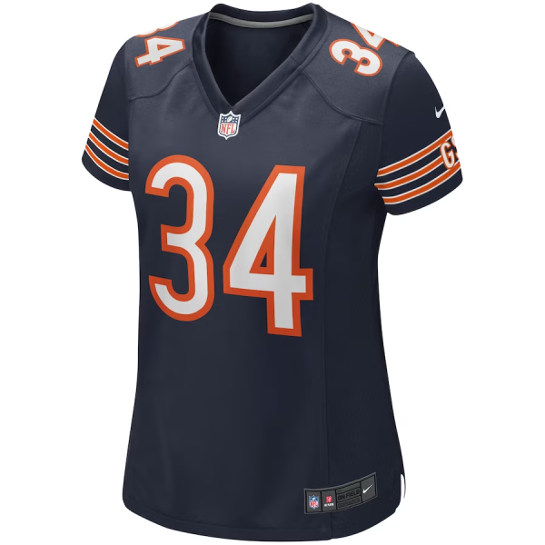 Walter Payton Jersey, Navy Woman's, Retired Player Jersey - Replica