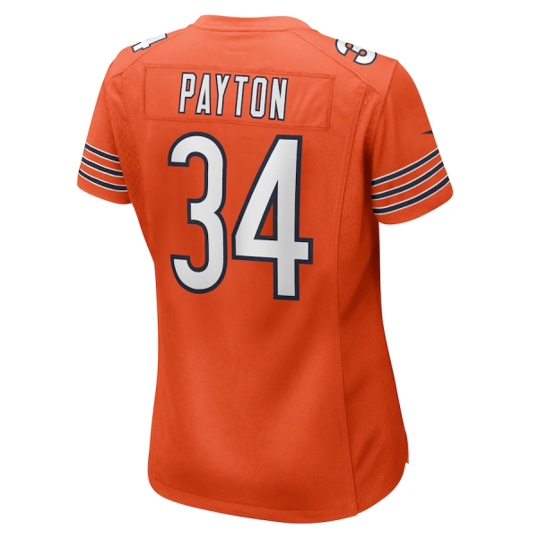 Walter Payton Jersey, Orange Woman's, Retired Player Jersey - Replica