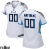 Custom Titans Jersey, White Woman's Jersey, Road Game Jersey - Replica