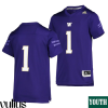 Washington Huskies Custom Jersey, Purple Youth's, College Football Premier Jersey Stitched - Replica