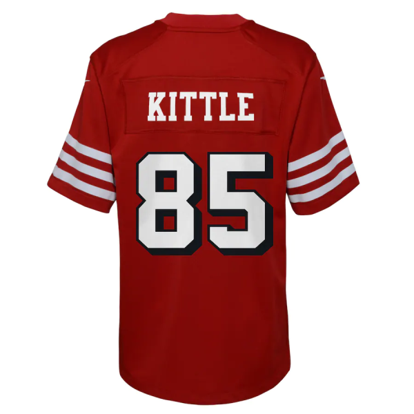 George Kittle Jersey, Scarlet Youth's, Alternate Game Jersey - Replica