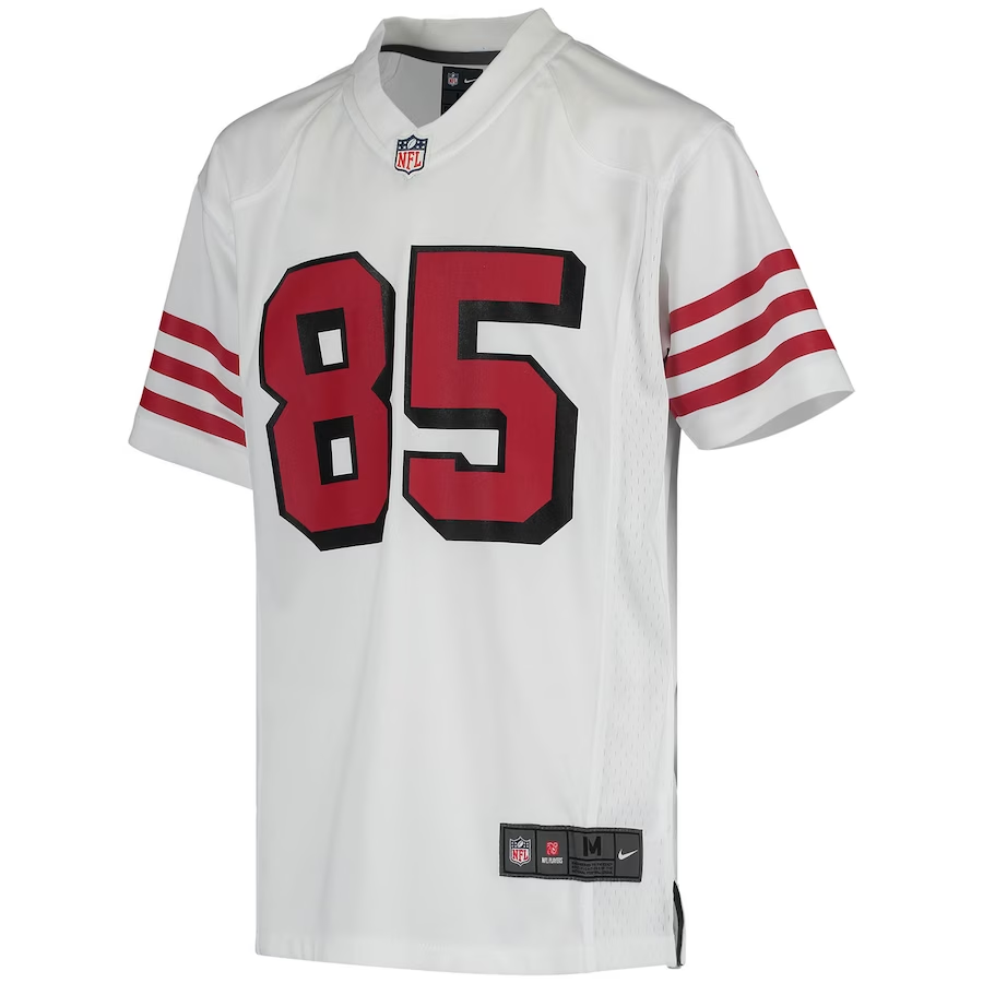 George Kittle Jersey, White Youth's, Alternate Game Jersey -