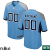 Custom Titans Jersey, Light Blue Youth's Jersey, Alternate Game Jersey - Replica