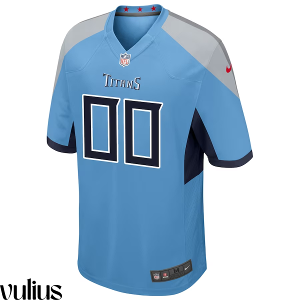 Custom Titans Jersey, Light Blue Men's Jersey, Alternate Game Jersey - Replica